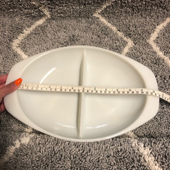 VINTAGE PYREX / opal divided 1063 serving dish - Picture 11 of 12